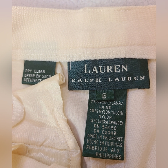 RALPH LAUREN Classy Beige Dress Pants Wool Blend Size 6 - Picture 4 of 4